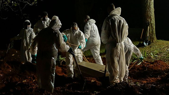 La pandemia colapsa Brasil, que cierra marzo con el doble de muertos que en febrero