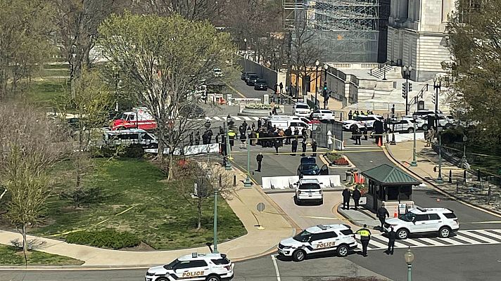 Cerrado el Capitolio por una amenaza de seguridad tras el atropello de dos policías