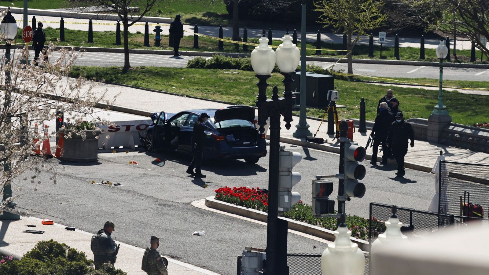 Muere el sospechoso y uno de los dos policías atropellados en las cercanías del Capitolio