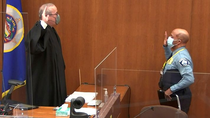 Telediario 1 - Juicio por la muerte de Floyd: el jefe de Policía asegura que Chauvin violó las políticas de arresto