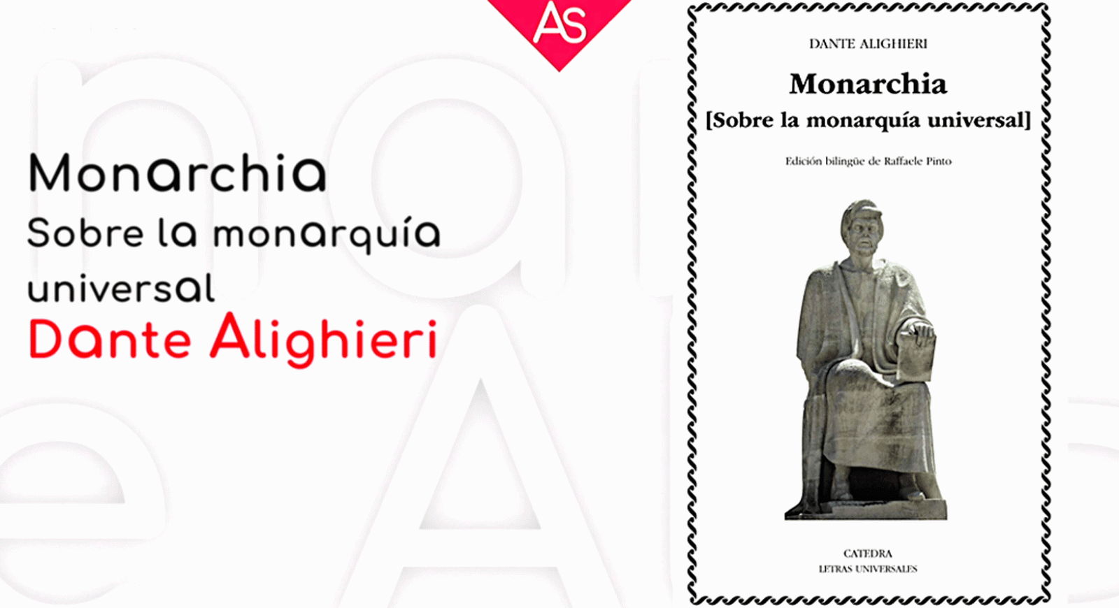 La aventura del saber Sobre la monarquia universal Dante #AventuraSaberLibros