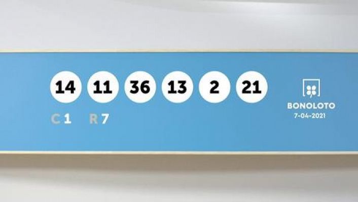 SELAE - Sorteo de la Lotería Bonoloto del 07/04/2021