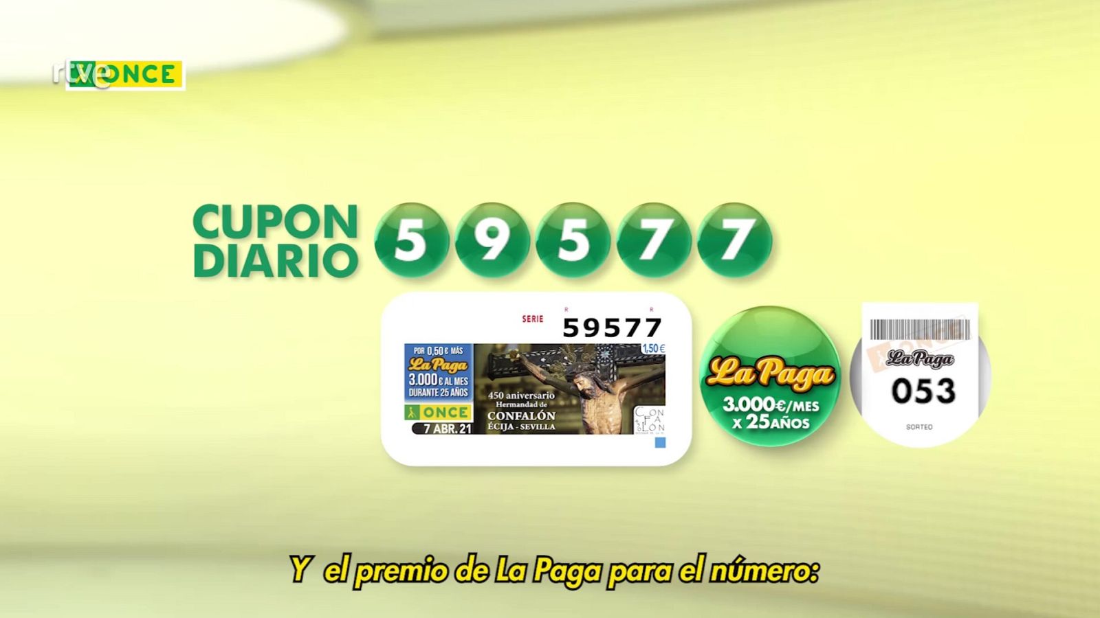 Sorteo ONCE - 07/04/21 - ver ahora