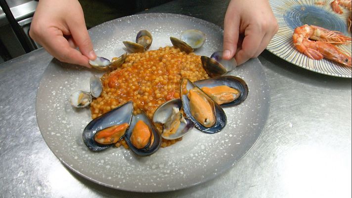 Receta italiana: frégola sarda a la marinera