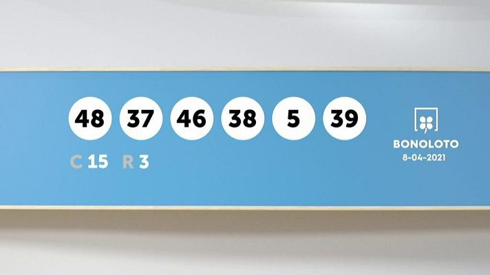 SELAE - Sorteo de la Lotería Bonoloto del 08/04/2021