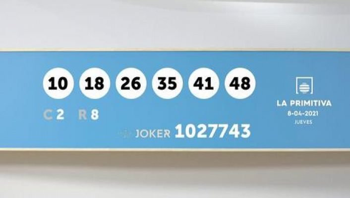 Sorteo de la Lotería Primitiva y Joker del 08/04/2021