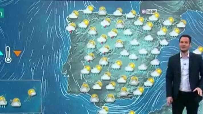 Telediario 1 - La Aemet prevé chubascos y tormentas fuertes en amplias zonas del país
