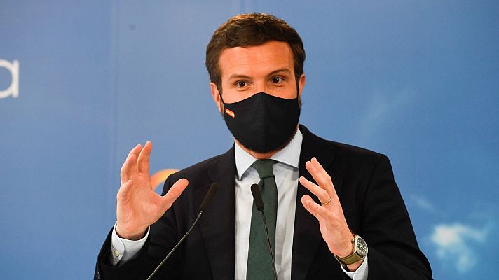 Telediario 1 - Casado exige a Sánchez una Conferencia de Presidentes para aclarar qué va a pasar cuando acabe el estado de alarma