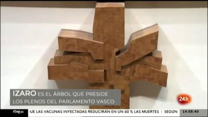 Parlamento - Izaro, el arbol que preside los plenos del Parlamento Vasco