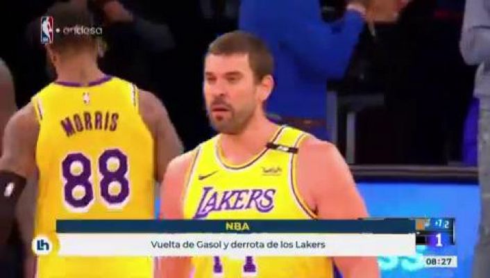 Telediario 1 - New York Knicks arruinan el regreso de Marc Gasol con los Lakers