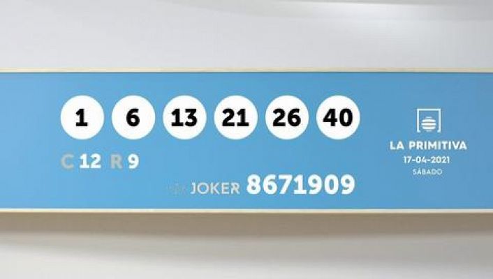 Sorteo de la Lotería Primitiva y Joker del 17/04/2021 