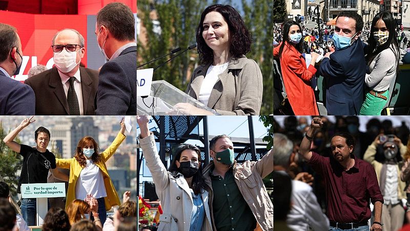 Los candidatos se reivindican como garantía para un gobierno de izquierda o derecha en Madrid en el primer día de campaña