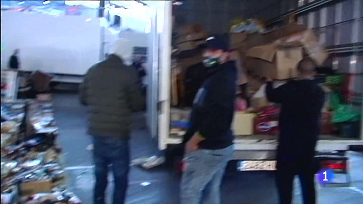 Telediario 1 - Els Encants, en pandemia