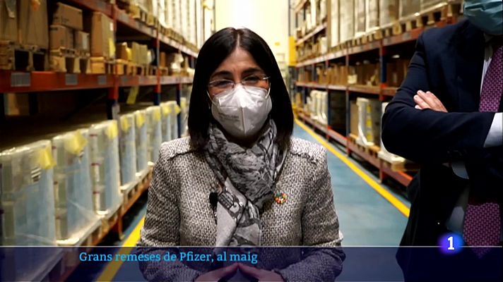 L'Informatiu - Darias anuncia que arribaran 1,7 milions de dosis setmanals de Pfizer