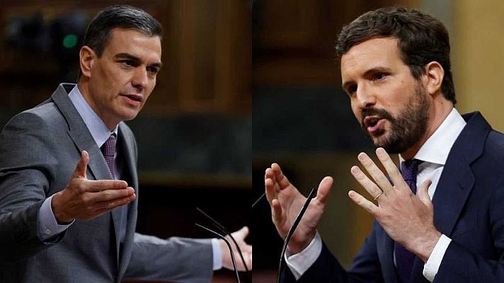 Telediario 1 - El PP recorta la distancia con el PSOE a costa de Ciudadanos