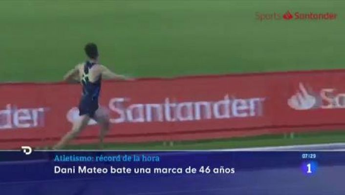 Dani Mateo bate el récord de la hora del atletismo español