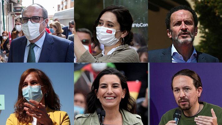 Los candidatos al 4M en Madrid se enfrentan a su primer debate electoral este miércoles