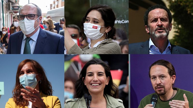 Los candidatos al 4M en Madrid se enfrentan a su primer debate electoral este miércoles