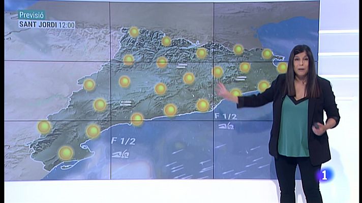 Dijous de núvols i fresca. Sant Jordi, de sol i caloreta