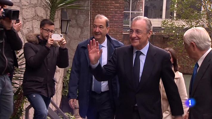 Telediario 1 - Florentino Pérez está "triste y decepcionado" pero no renuncia a la Superliga