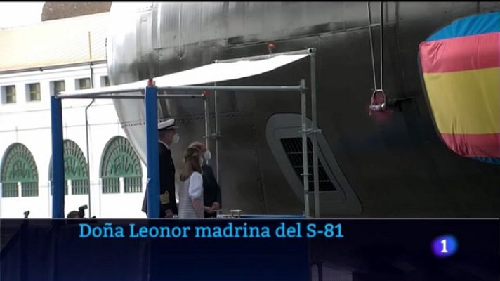 Telediario 1 - Puesta a flote del S-81