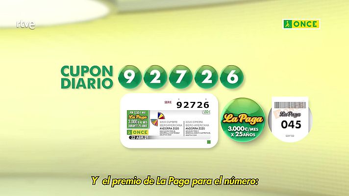Sorteos ONCE - Sorteo ONCE - 22/04/21