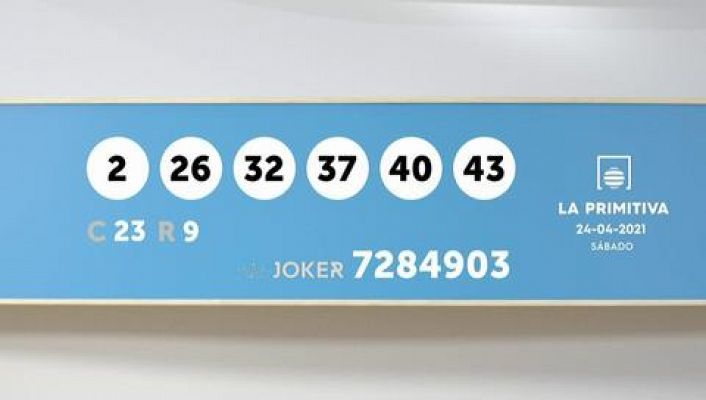 Sorteo de la Lotería Primitiva y Joker del 24/04/2021