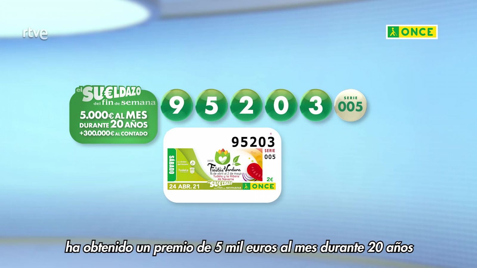 Sorteo ONCE - 24/04/21 - ver ahora