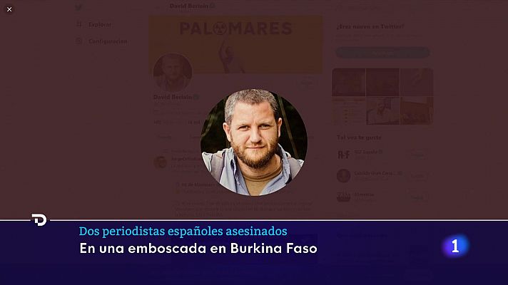 Telediario 1 - Asesinados dos periodistas españoles en Burkina Faso