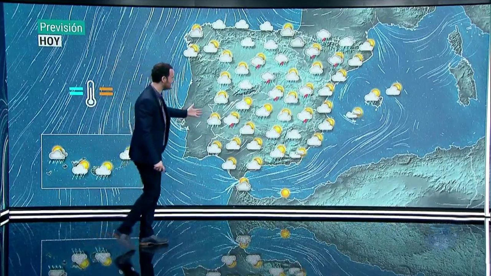 Lluvias y chubascos en amplias zonas de la península