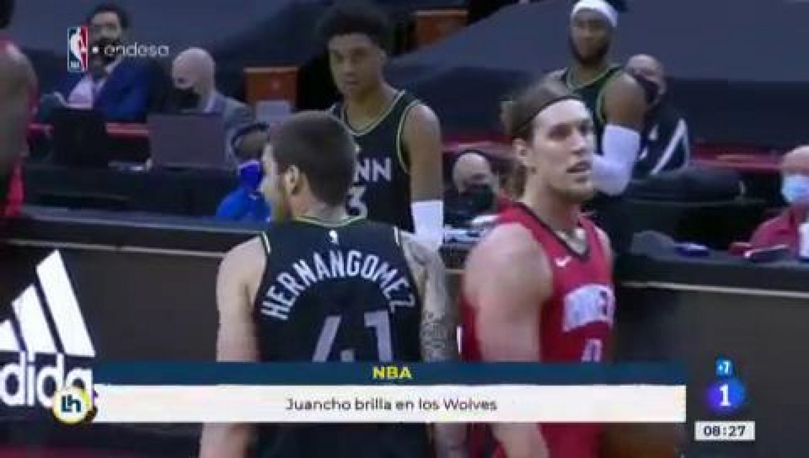 Juancho brilla en los 'Wolves' y Doncic, en Dallas