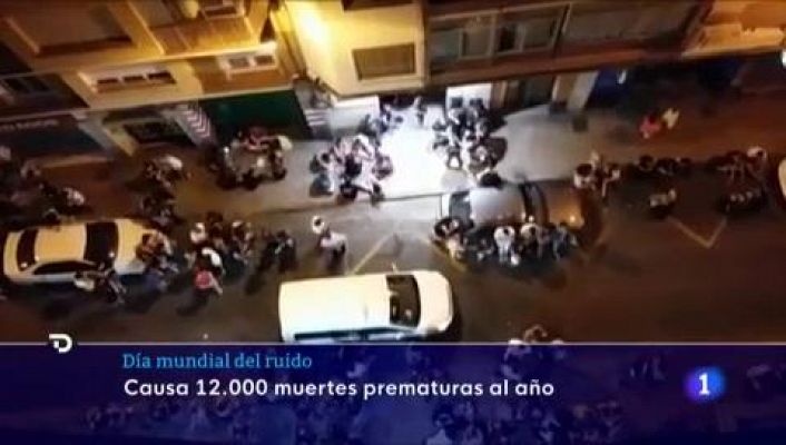 Telediario 1 - Día mundial del ruido: cada año provoca 12.000 muertes prematuras en Europa