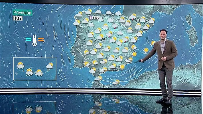 El tiempo - Chubascos y tormentas fuertes en el sistema Ibérico, Central, Cataluña y Aragón