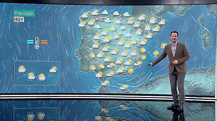 El tiempo - Chubascos y tormentas fuertes en el sistema Ibérico, Central, Cataluña y Aragón