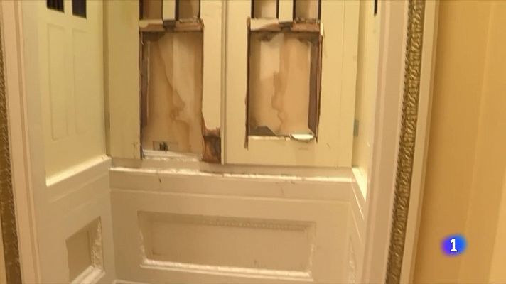 Telediario 1 - La delicada reconstrucción del Capitolio: caoba centenaria para puertas, ventanas y mobiliario