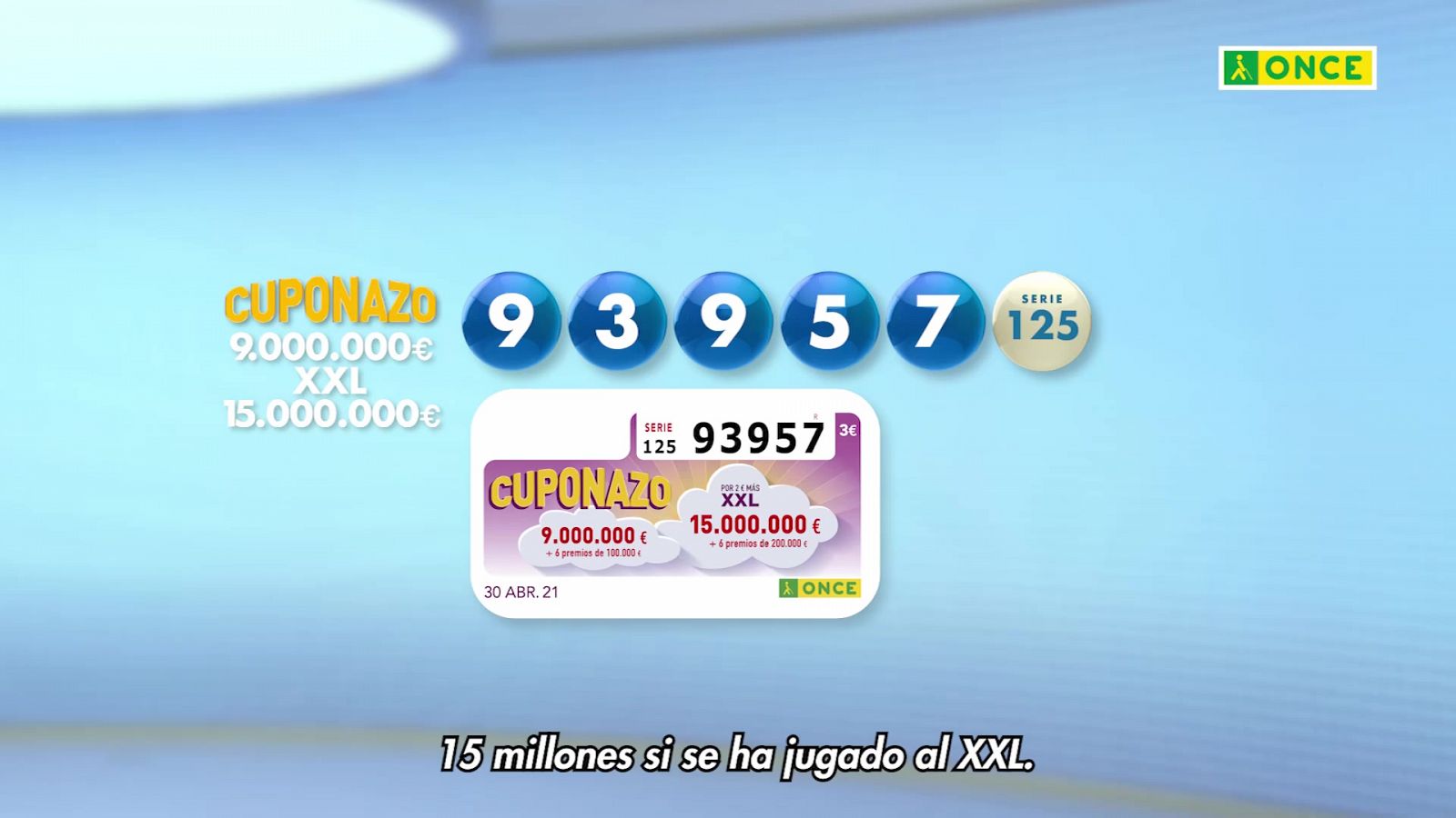 Sorteo ONCE - 30/04/21 - ver ahora