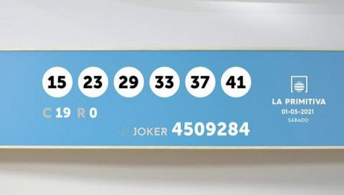 Sorteo de la Lotería Primitiva y Joker del 01/05/2021 