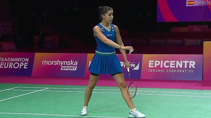 Bádminton - Campeonato de Europa. Final: C. Marín - L. Christophersen