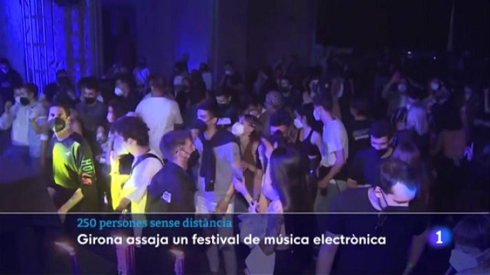L'Informatiu - L'assaig clínic Obrir Girona permet "sortir de festa" 250 persones a la Mercè Electrònica