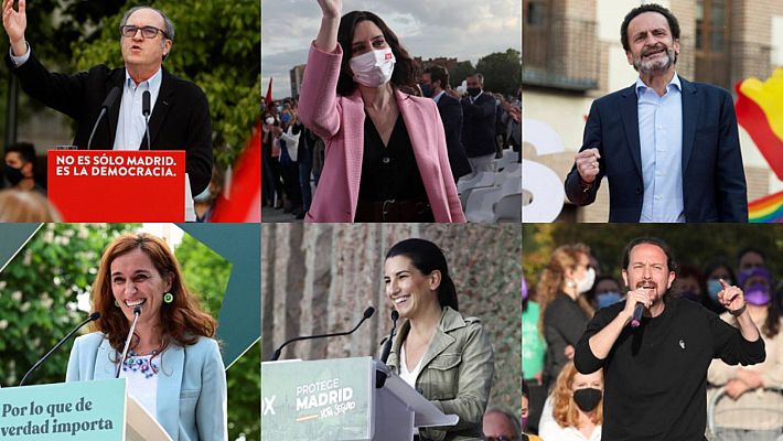 Los candidatos al 4M ponen fin a una campaña muy tensa y crispada que marcará la política nacional