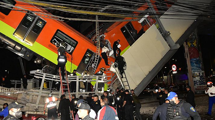 Informativo 24h - Al menos 20 muertos y más de 70 heridos al desplomarse un metro en Ciudad de México