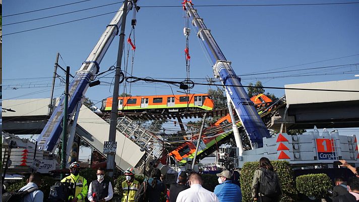 Telediario 1 - Accidente de metro en Ciudad de México