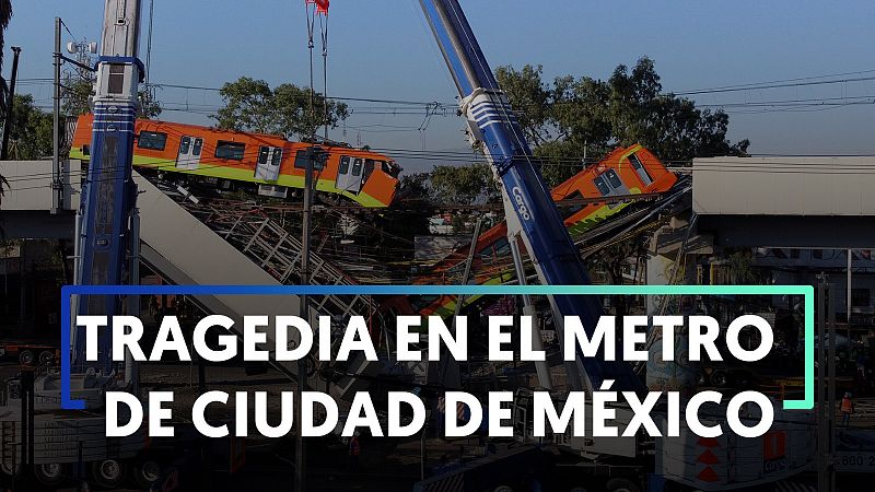 24 muertos al desplomarse un tramo del metro elevado sobre una avenida de Ciudad de México