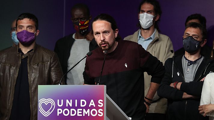 Telediario 1 - La marcha de Iglesias tras las elecciones de Madrid abre una nueva etapa en Unidas Podemos
