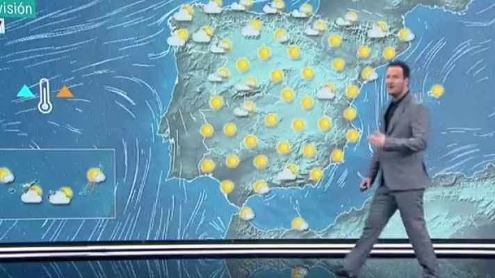 Telediario 1 - La Aemet prevé un ascenso de temperaturas diurnas en el interior de la mitad oriental