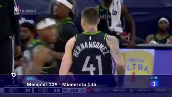 Telediario 1 - Los Grizzlies ganan a los Timberwolves de Juancho y Ricky