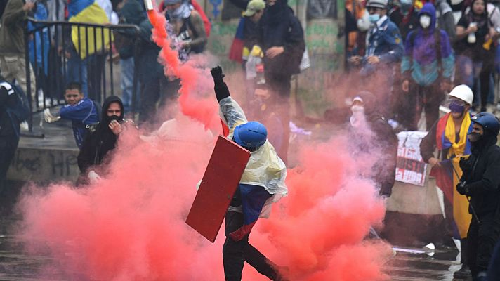 Telediario 1 - Las protestas contra el Gobierno de Colombia dejan al menos 24 muertos