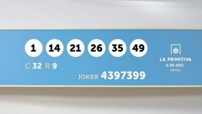 Sorteo de la Lotería Primitiva y Joker del 06/05/2021 