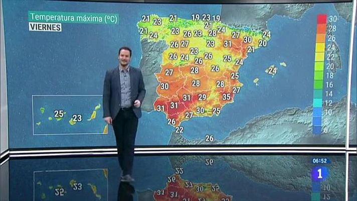 Ascenso de temperaturas en interior del noroeste y área mediterránea