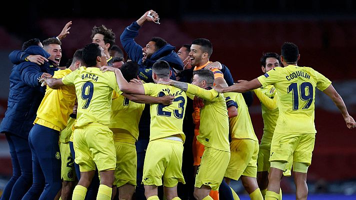 Telediario 1 - Así celebraron los jugadores del Villarreal su primera final